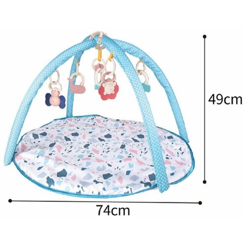 Коврик для малышей с дугами и погремушками, 74х74см (200764024