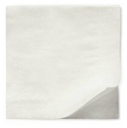 Салфетки бумажные 1слойные 24х24см 400 листов,цвет белый - фотография № 3