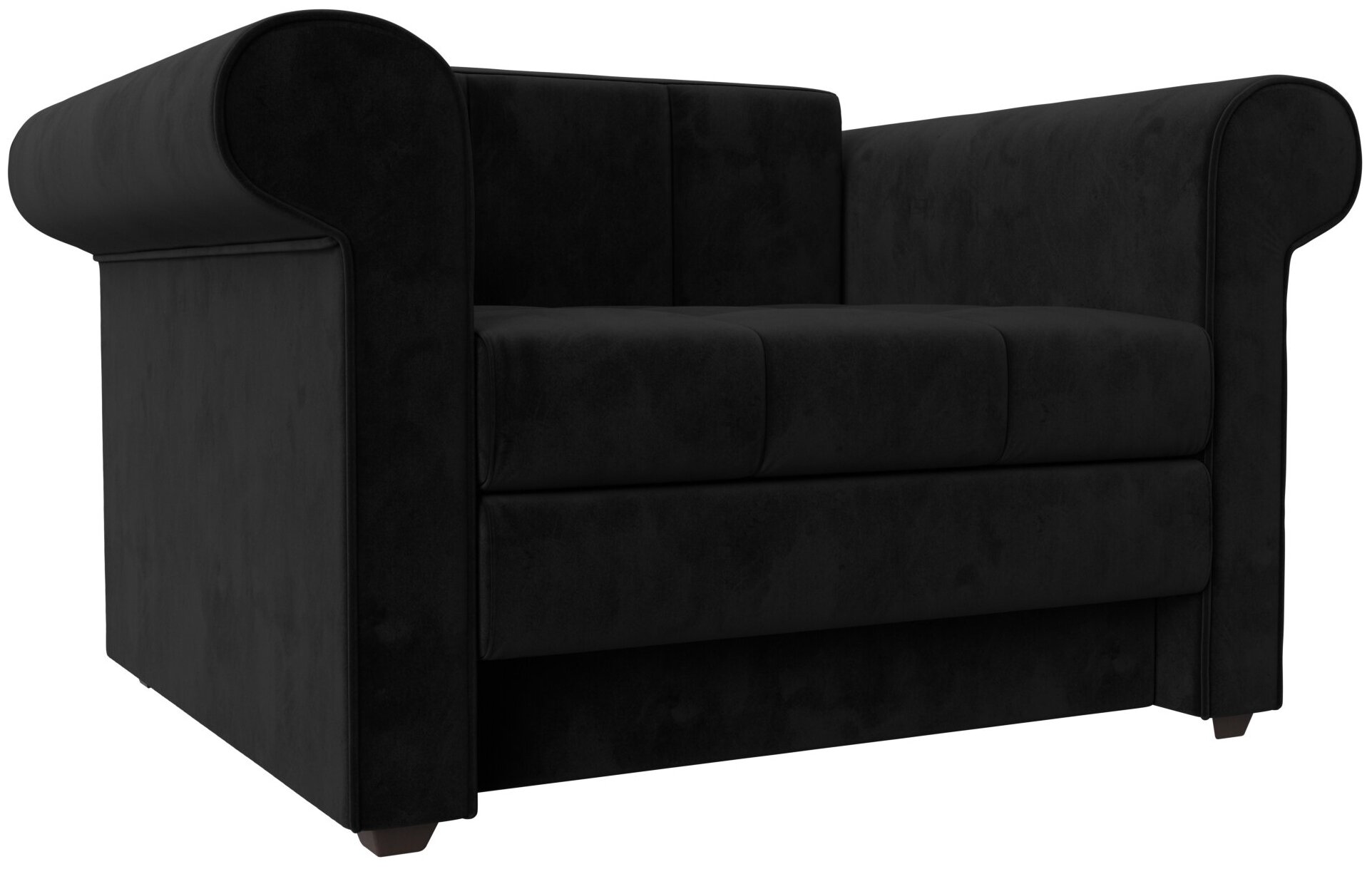 фото Кресло-кровать Лига Диванов Берли Черный (велюр)