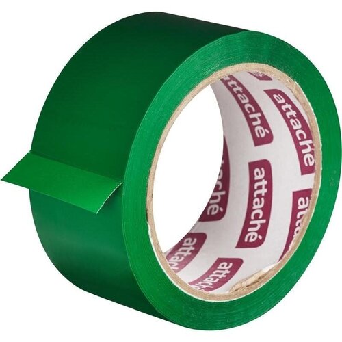 Клейкая лента (скотч) упаковочная Attache (48мм x 66м, 45мкм, зеленая), 6шт. 1 piece 2x 15 ft foil roll adhesive reflective high temperature heat wrap tape