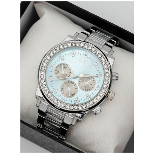 Наручные часы, серебряный, голубой наручные часы женские кварцевые модные повседневные женские наручные часы черный