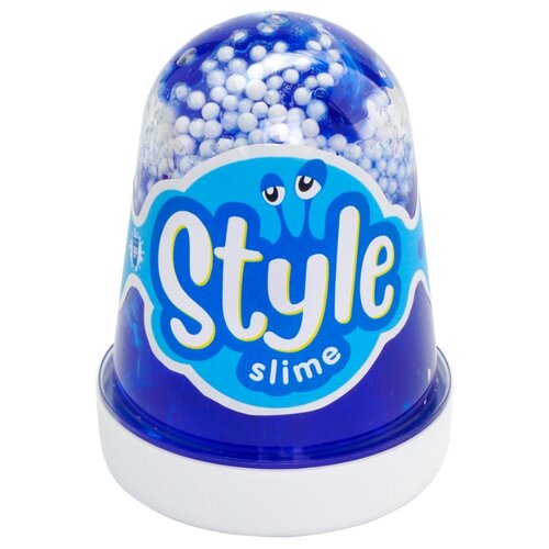 style slime серебро с ароматом тутти фрутти 130мл сл 018 Слайм Lori Style Slime с шариками, синий с ароматом тутти-фрутти, 130мл