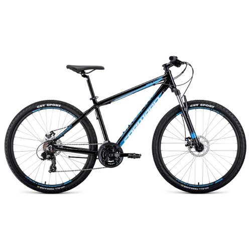 фото Горный (mtb) велосипед forward apache 27.5 2.0 disc (2020) серый/голубой 19" (требует финальной сборки)