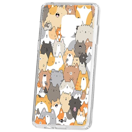 фото Чехол-накладка samsung galaxy a8+ 2018 (a730) kruche print котики