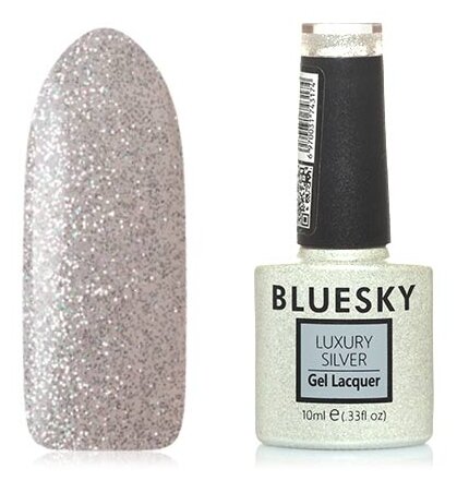 Гель-лак №392 Luxury Silver 10 мл, BLUESKY