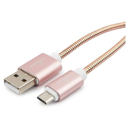 Кабель Cablexpert USB 2.0 AM/microB, серия Gold, длина 1.8 м, золото, блистер, CC-G-mUSB02Cu-1.8M 16205390 аксессуар gembird cablexpert usb am microb 5p 1 8m cc musbds 6