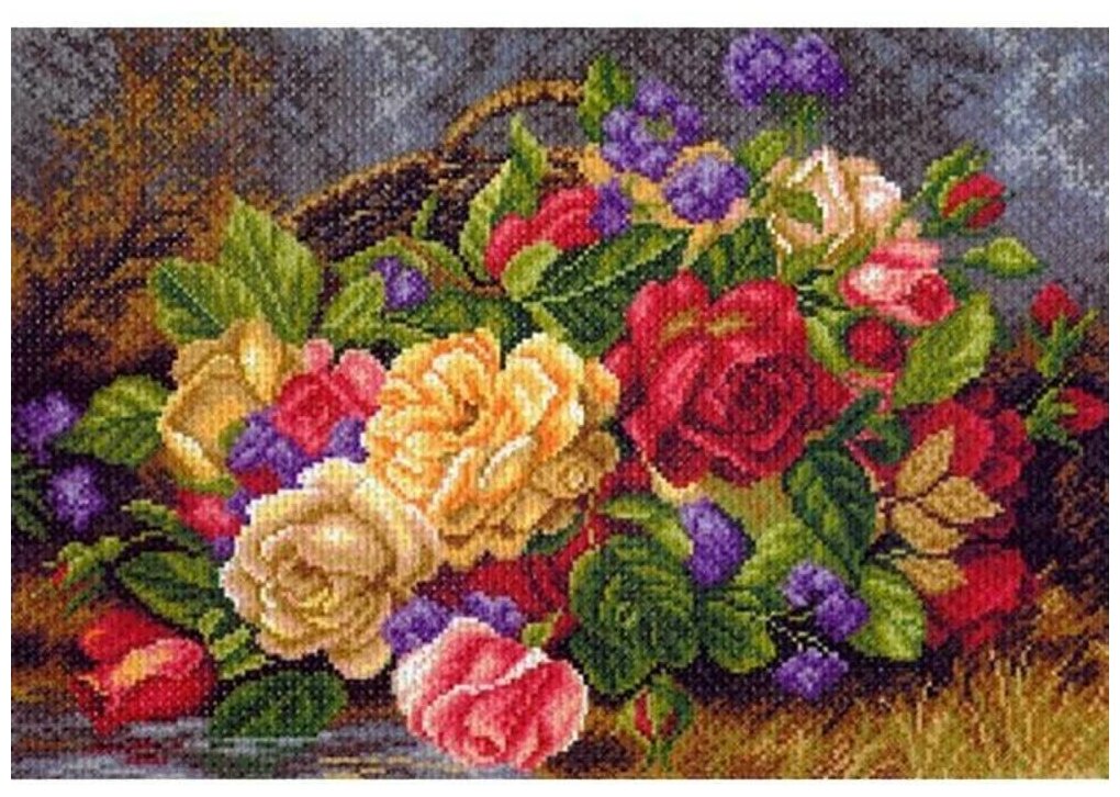 Набор для вышивания Матренин Посад "Цветы в корзине"