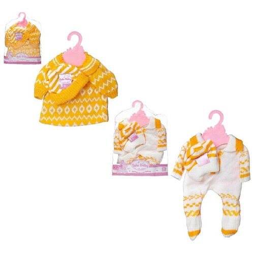 Одежда для кукол: платье или комбинезон с шапочкой, размер: 30x20см