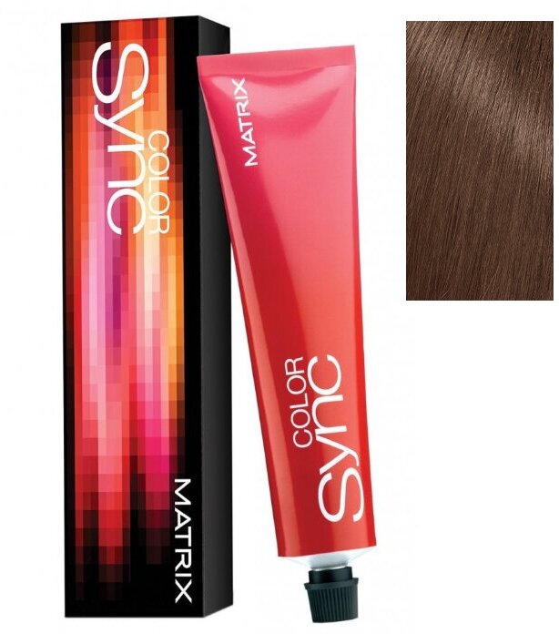 Matrix SoColor Sync Pre-Bonded - Матрикс Колор Синк Оттеночная краска для волос тон в тон без аммиака, 90 мл - Колор Синк 7VM Блондин перламутровый мокка