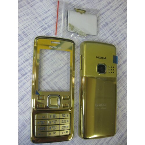 Корпус в сборе для Nokia 6300, бело/синий