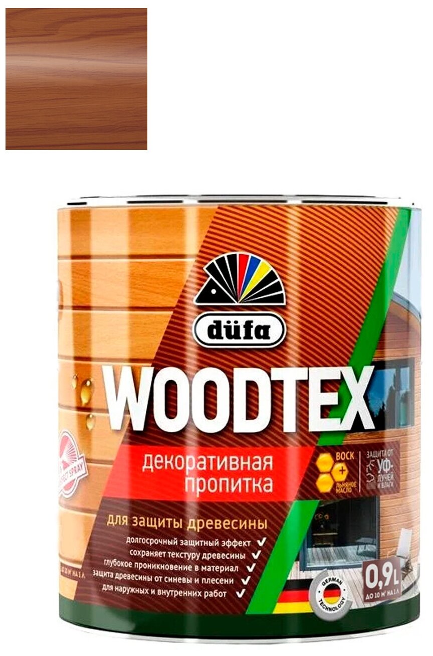 средство деревозащитное DUFA Woodtex 10л венге, арт.Н0000006318 - фото №2