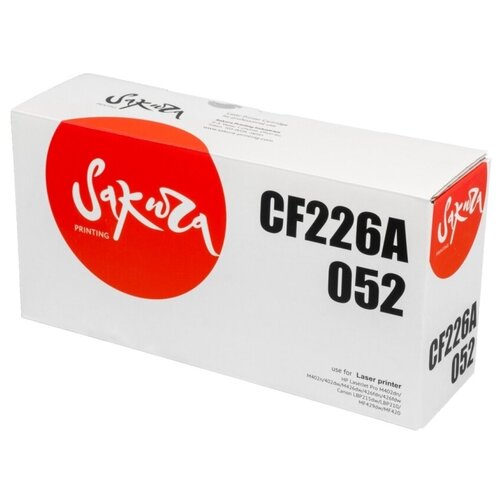 Картридж SAKURA CF226A/052 для HP и Canon, черный, 3 100 к. (SACF226A/052) картридж sakura cf226x для hp laserjet pro m402d 402dn m402n 402dw mfp m426dw 426fdn 426fdw черный 9000 к