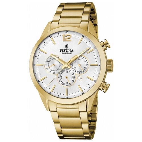 Наручные часы FESTINA Timeless Chrono, белый, серебряный наручные часы festina chrono sport наручные часы festina chrono sport 20463 мужские кварцевые хронограф водонепроницаемые золотой желтый