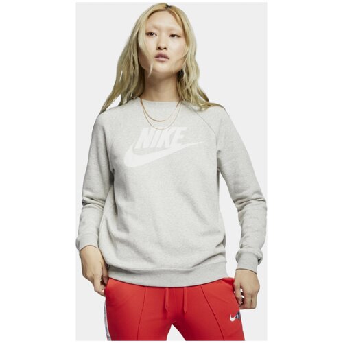 фото Толстовка nike sportswear essential, силуэт прямой, размер xs, серый