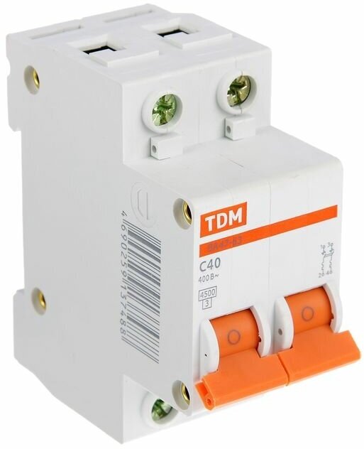 TDM ELECTRIC Выключатель автоматический TDM ВА47-63, 2п, 40 А, 4.5 кА