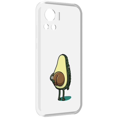 Чехол MyPads смешной авокадо сзади для Motorola Edge 30 Ultra задняя-панель-накладка-бампер