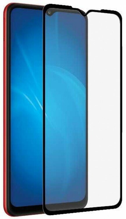 Закаленное стекло DF для Samsung Galaxy A12 Full Screen + Full Glue Black sColor-111