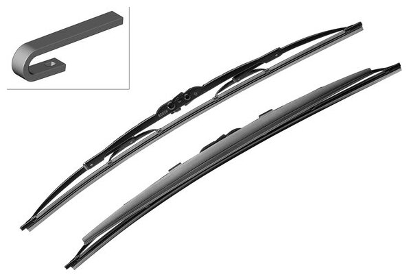 Щетка стеклоочистителя каркасная BOSCH Twin Spoiler 502S 2 шт.