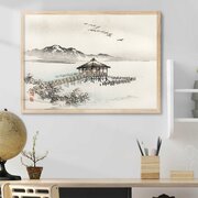 Постер без рамки "Рисунок японского художника" 30 на 40 в тубусе / Картина для интерьера / Плакат / Постер на стену / Интерьерные картины