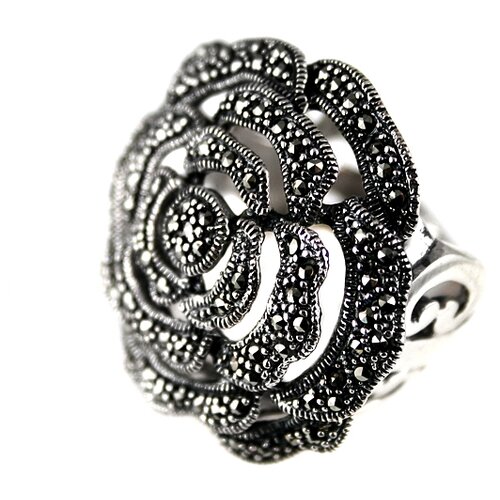 фото Element47 кольцо из серебра 925 пробы с марказитами rga1033_mz_wg, размер 17