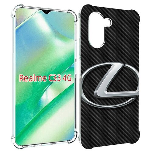 Чехол MyPads lexus лексус 3 для Realme C33 4G задняя-панель-накладка-бампер