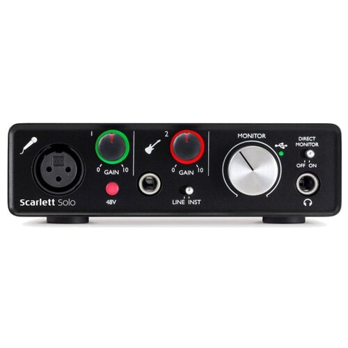 FOCUSRITE Scarlett Solo USB аудио интерфейс, 2 входа/2 выхода