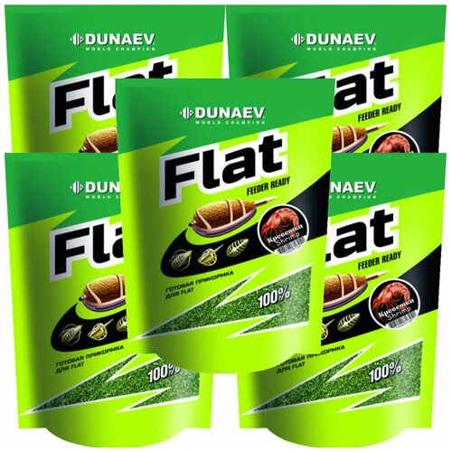 фото Прикормка dunaev flat feeder ready креветка (5 упаковок/ 5 кг)