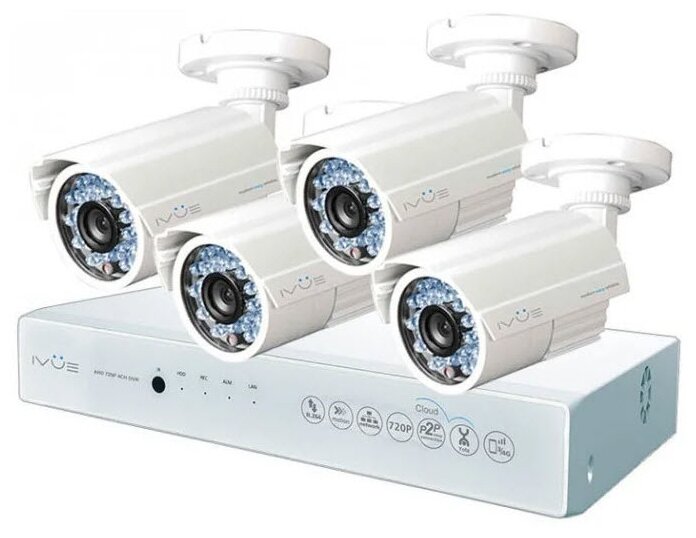 Комплект видеонаблюдения IVUE 1080P-AHC-B4 4 камеры