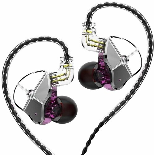 Наушники проводные TRN ST1 без микрофона фиолетовый цвет 2350₽