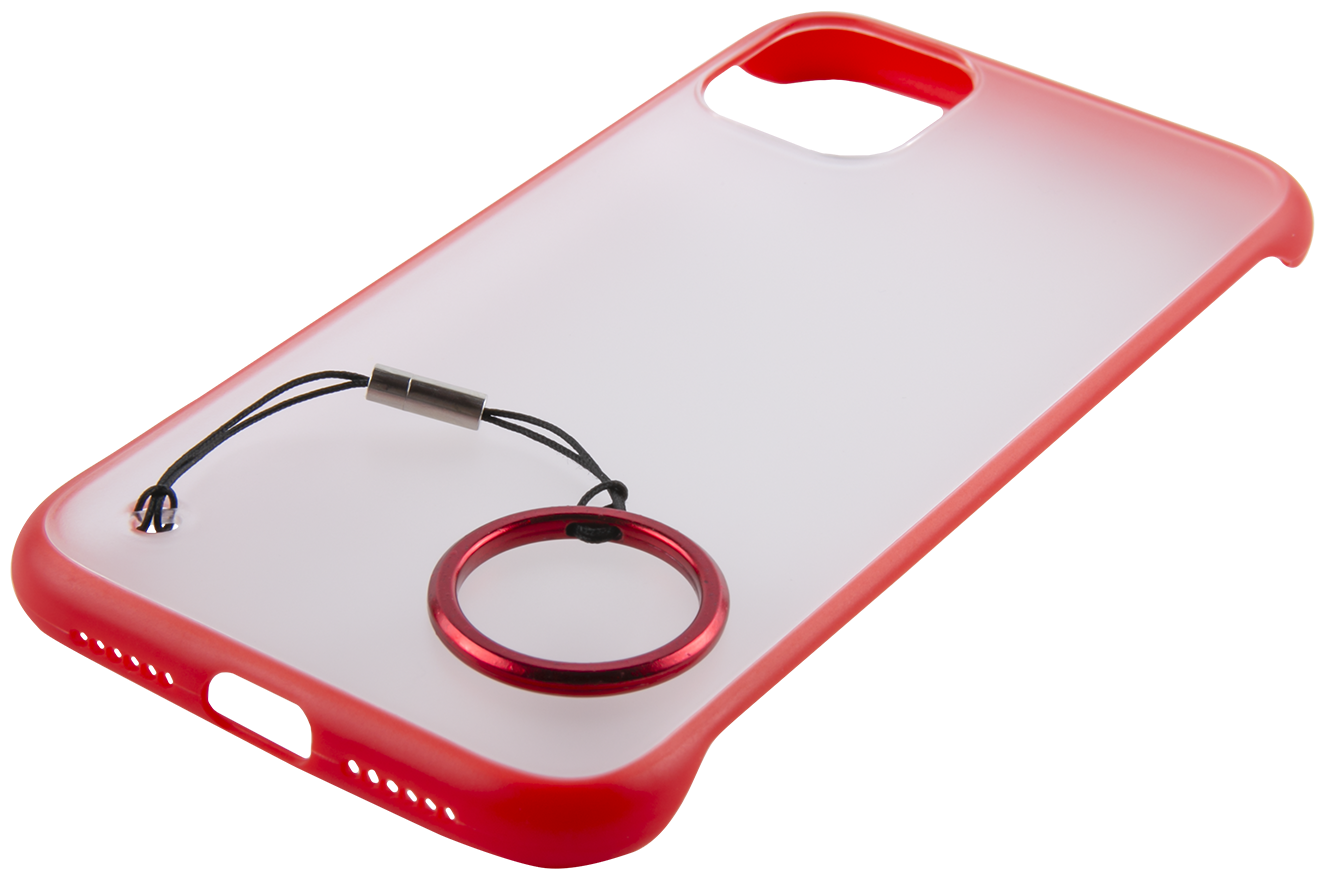 Чехол защитный Red Line Oslo для iPhone 11 Pro Max (6.5") (красный) с кольцом УТ000018438 - фото №5