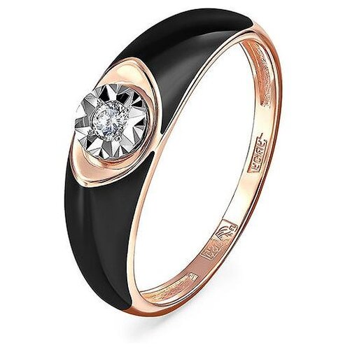 фото Kabarovsky кольцо с 1 бриллиантом из красного золота 11-0936-1002, размер 19.5