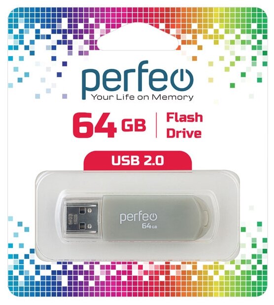 USB флешка Perfeo USB 64GB C03 Grey