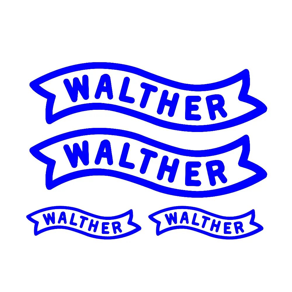Для огнестрельного оружия Walther - виниловая наклейка для охоты/ спорта на открытом воздухе Синий, 20cm