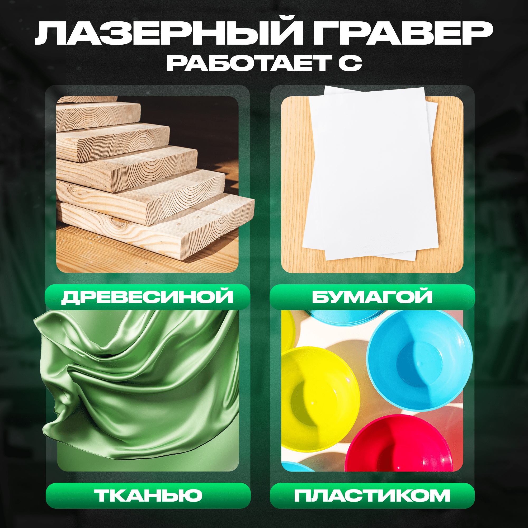 Лазерный гравировальный станок, Wainlux, 3000МВт, рабочая зона 80x80мм — фото 1