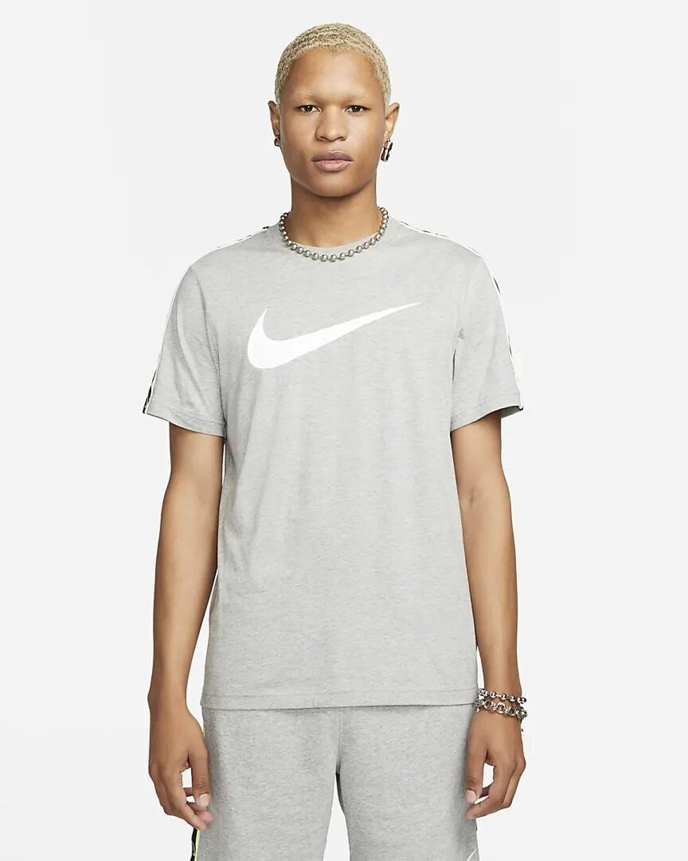 Футболка спортивная NIKE Repeat, размер XS, серый