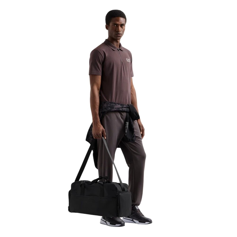 Поло EA7 EMPORIO ARMANI, размер L, коричневый — фото 1