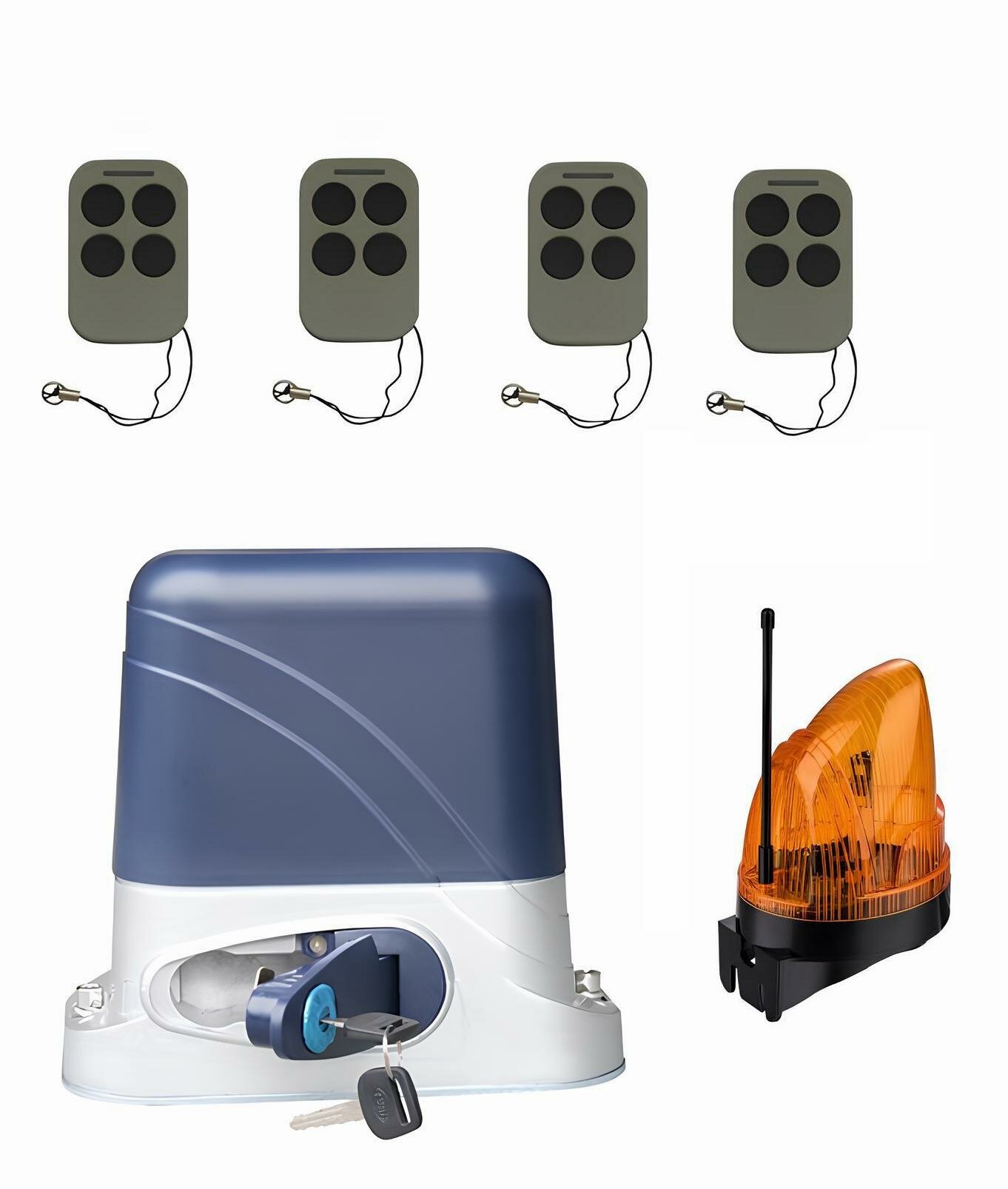 Автоматика для откатных ворот KSL-1300 KIT-L1K-Т4, комплект: привод, 4 пульта, лампа