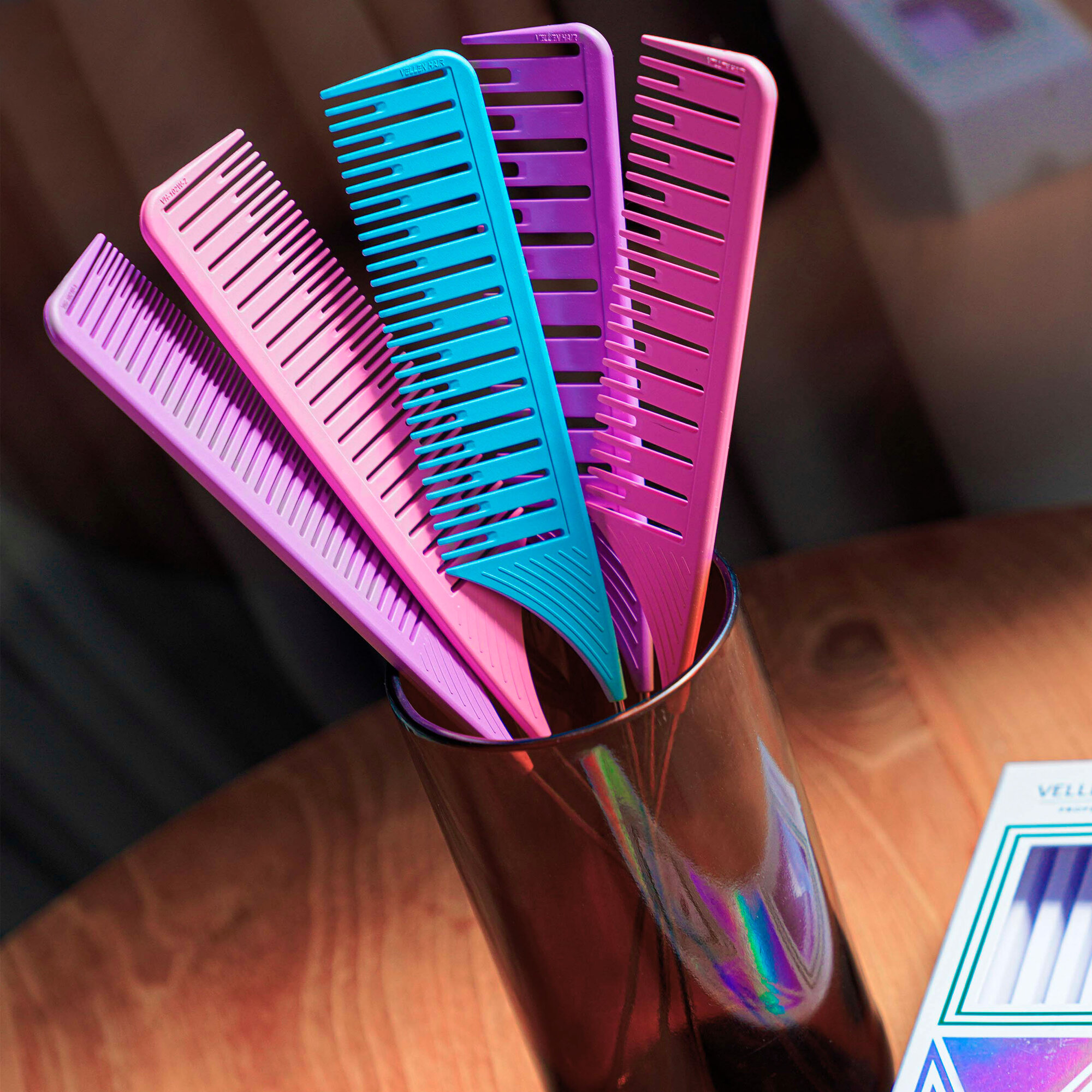 Набор расчесок для мелирования волос - 5 размеров — фото 1