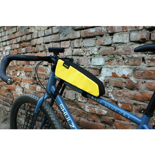 Велосумка Feed bag на раму, серия Bikepacking, р-р 31х10х5 см, цвет желтый, PROTECT