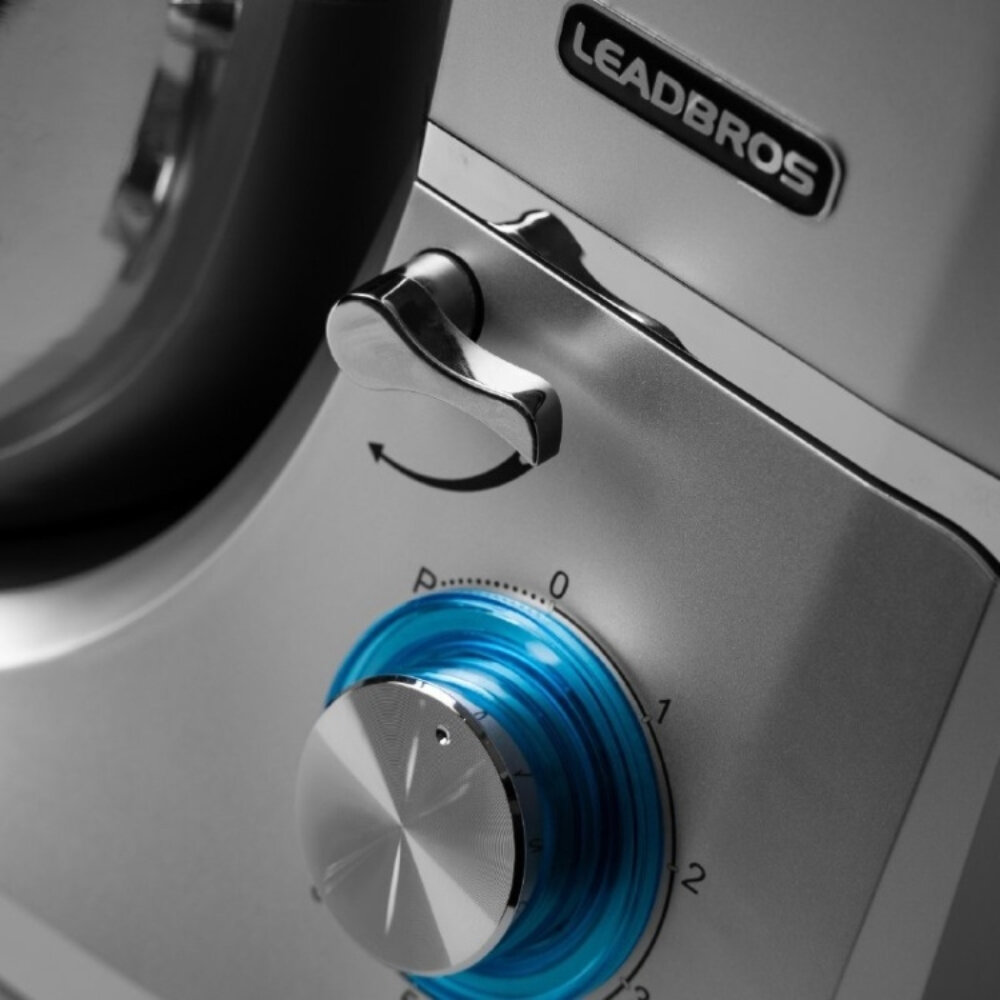 Миксер Leadbros SM-1507, стационарный, нержавеющая сталь, 6 скоростей, металлическая чаша — фото 1