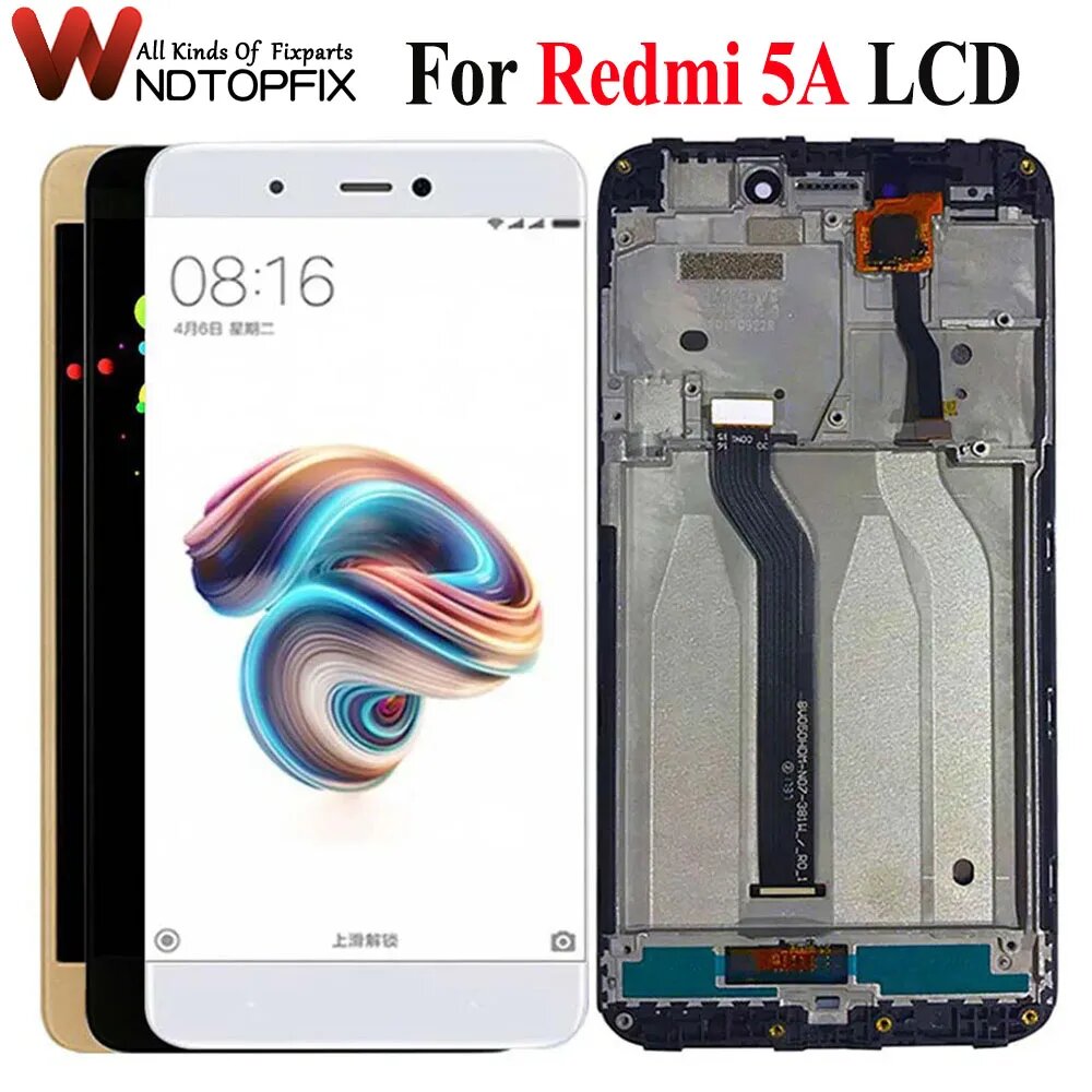 Новый ЖК-дисплей для Xiaomi Redmi 5A, сенсорный экран, дигитайзер в сборе, замена для Xiaomi Redmi 4A, дисплей, With Frame White 5A
