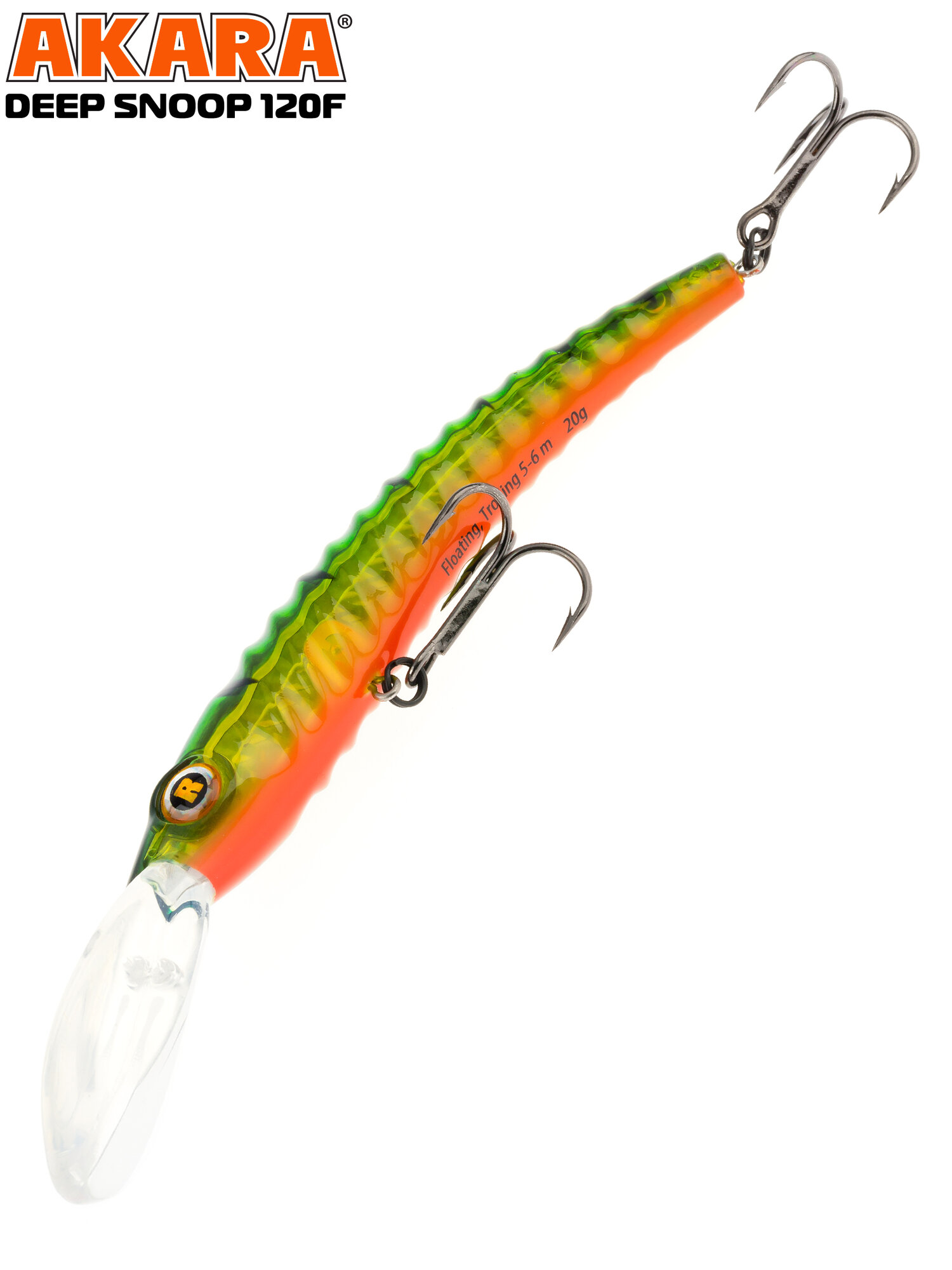 Воблер Akara Deep Snoop 120F 20 гр. (5/7 oz 4,7 in) A49 — фото 1