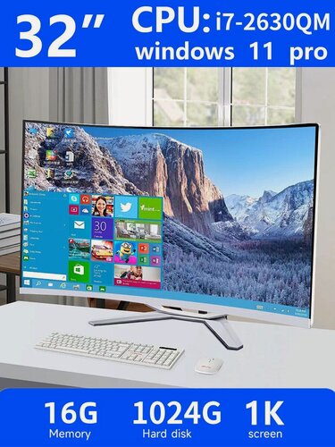 Изображение товара 32" Моноблок (Intel Core i7 2630QM(2.0 ГГц), RAM 16ГБ, SSD 1024GB, Intel HD Graphics , Windows 11 Pro) русская система