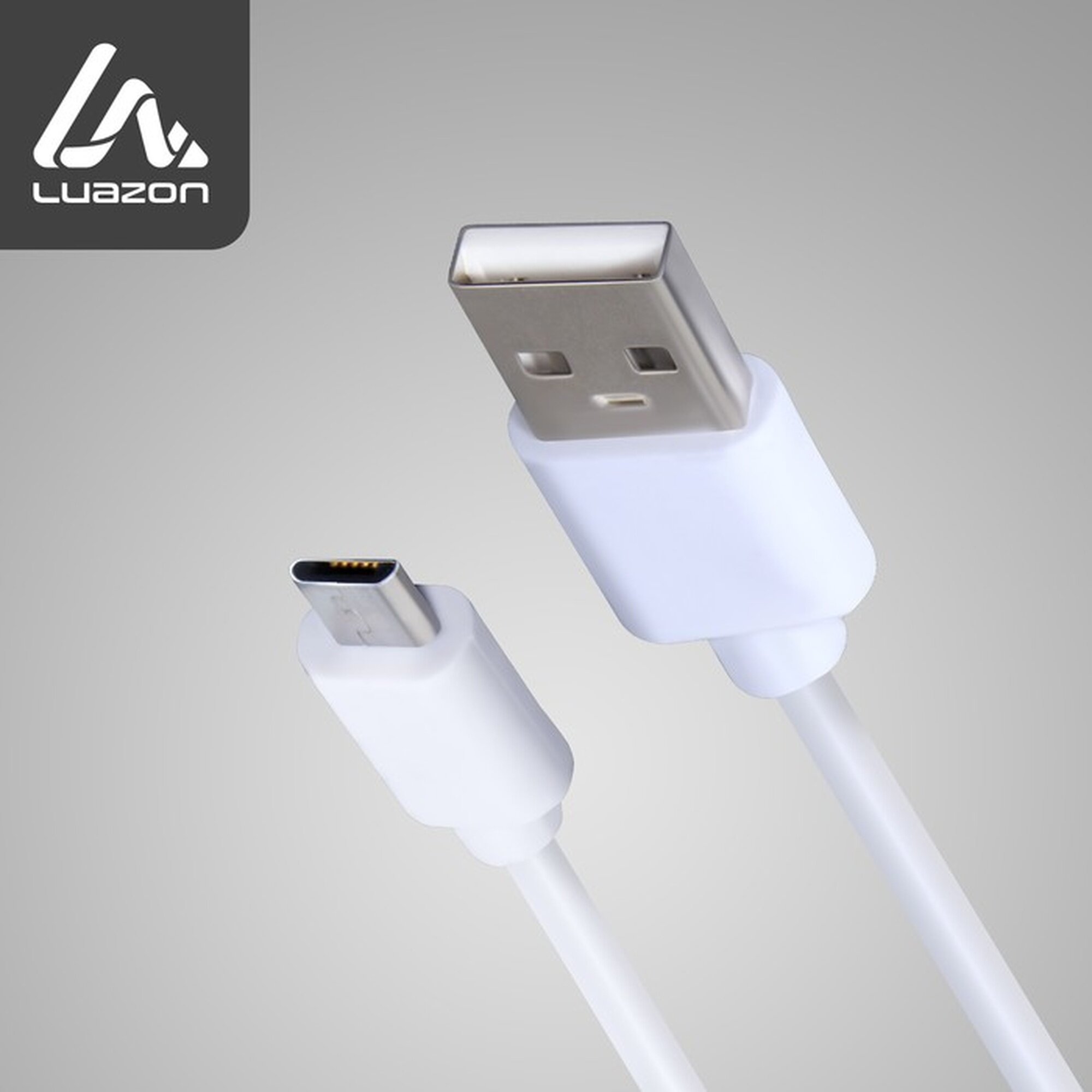 Кабель Luazon Home micro USB Type-B USB Type-A 1 А 2 м PVC белый