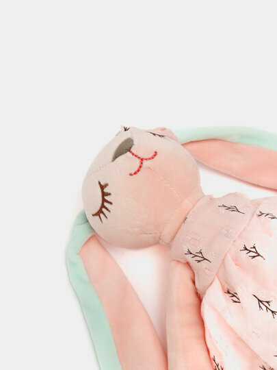 Мягкая игрушка зайка, спящий зайчик, 35 см — фото 1