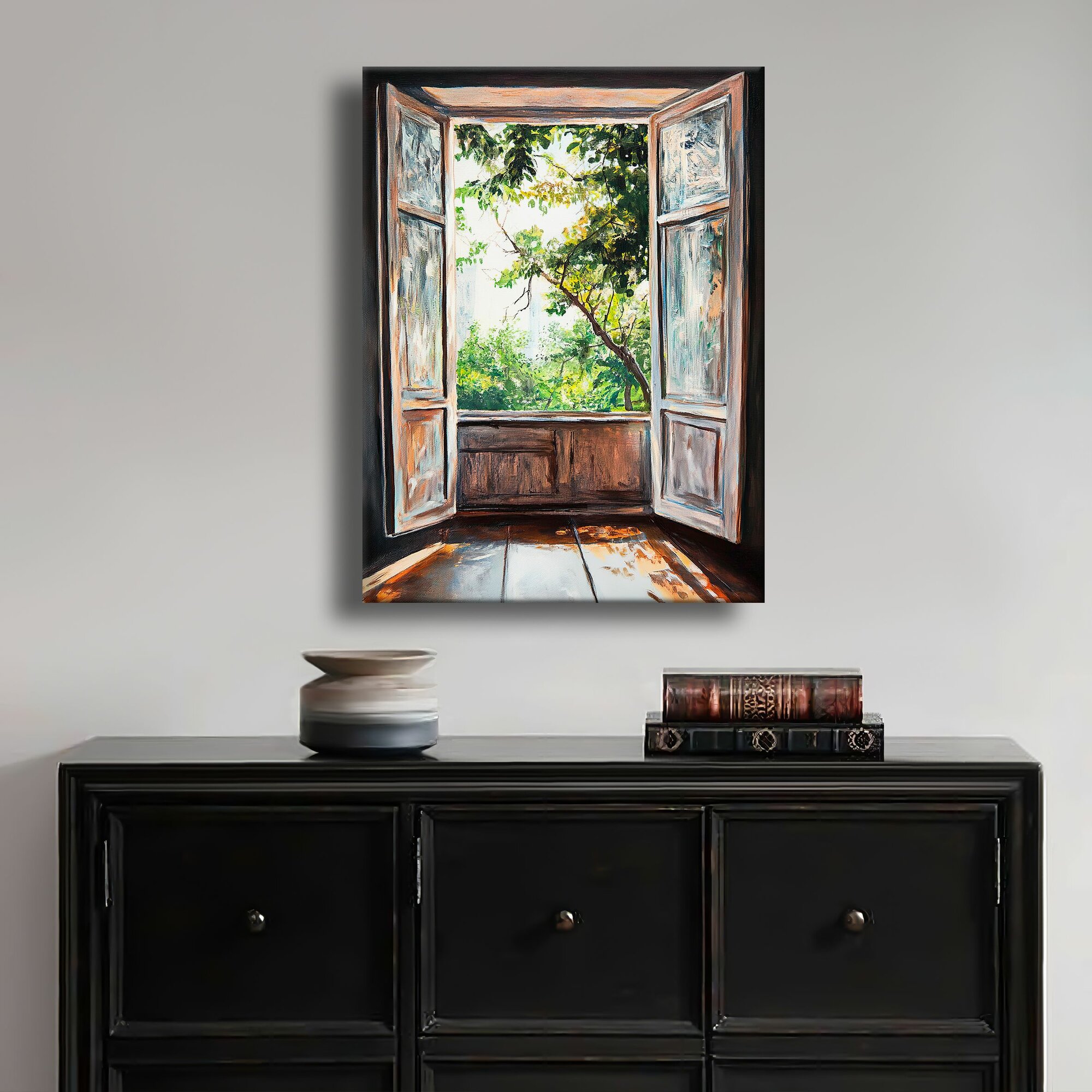Интерьерная картина  Открытое окно пано  60 80 см