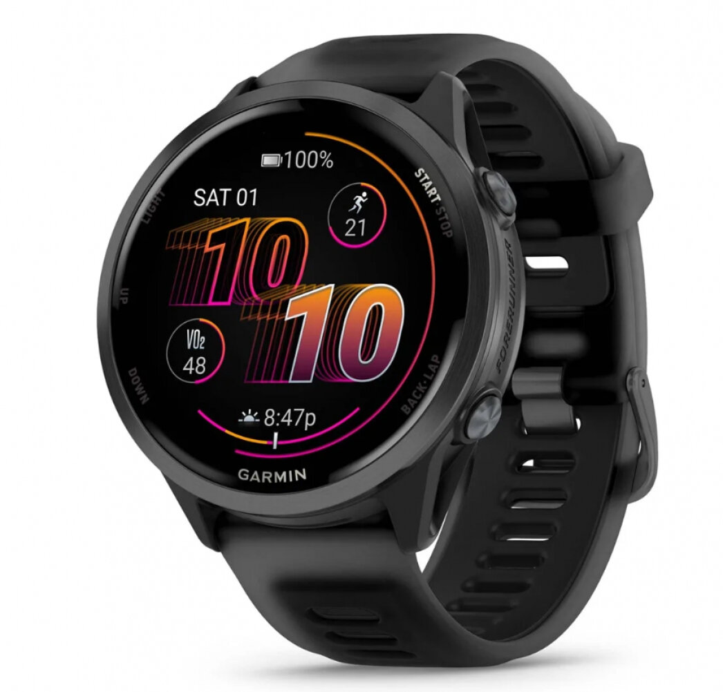 Умные часы Garmin Forerunner 570, 47mm, Slate Gray with Black Band (010-02971-00)