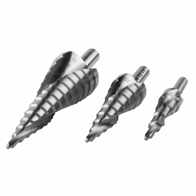 GARWIN INDUSTRIAL 102580-4-12*4-30 Набор ступенчатых сверл 4-12, 4-20, 4-30 мм, HSS-Co5, со спиральной канавкой - фото №2