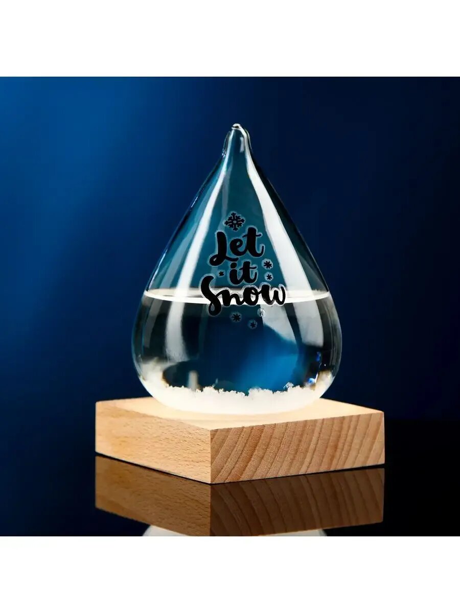 Барометр - штормгласс Снежок 11х8см