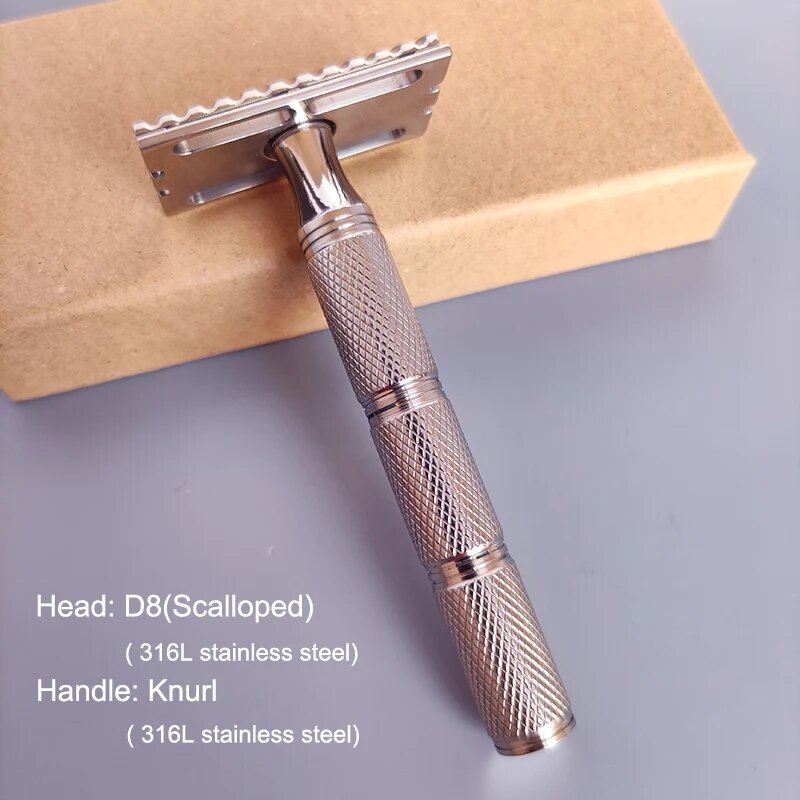 Dscosmetic D8 316L Безопасная бритва из нержавеющей стали с двойным краем, D8 THS, Мужской